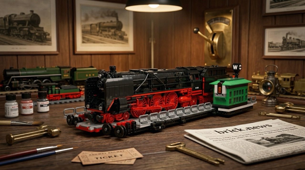 BR01: locomotiva a vapor alemã celebra 100 anos em projeto LEGO® Ideas com placa giratória