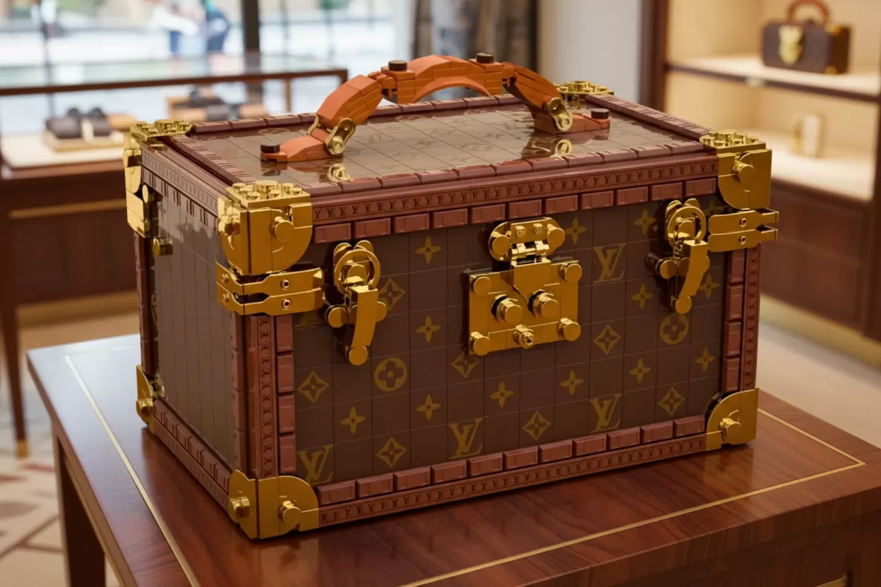 LEGO® LOUIS VUITTON Train Case: a mala de luxo em tijolos que passou à revisão