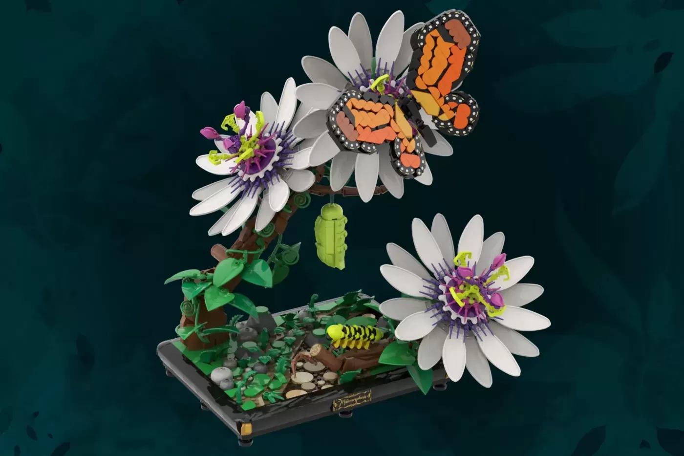 This LEGO® Ideas Butterfly Garden Turns Metamorphosis into a Frozen Moment