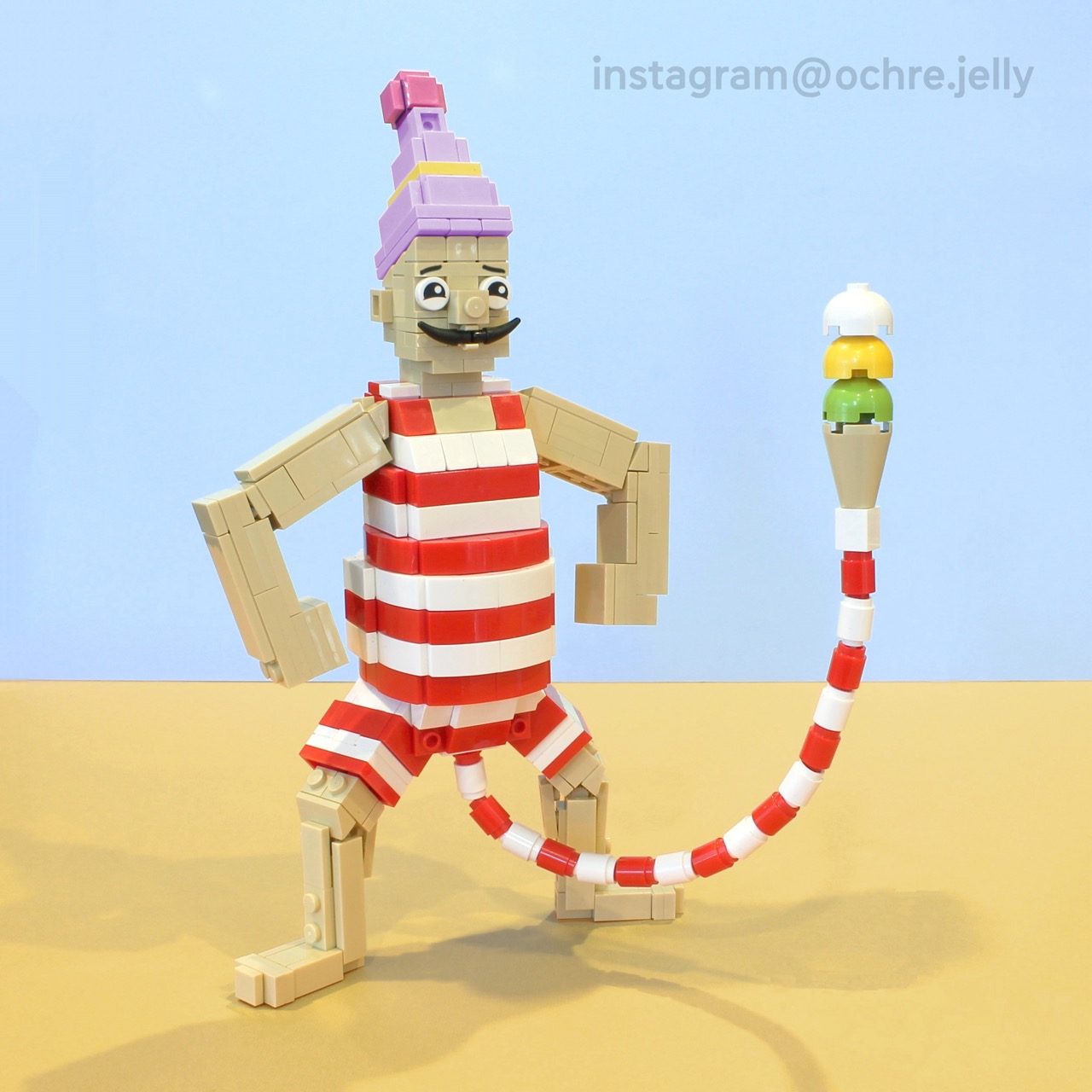 Modelo LEGO John Dillermand construído em peças por Ochre Jelly