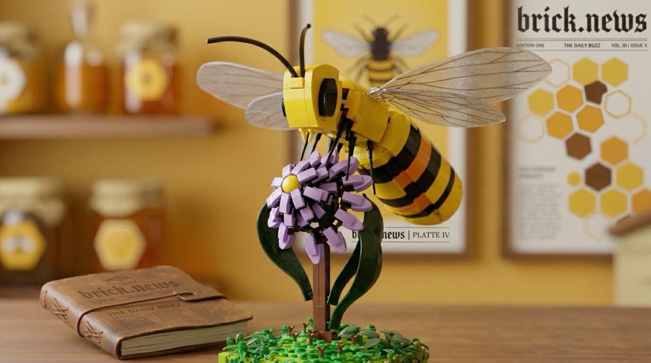 Amazing Bee: a abelha em LEGO® Ideas com 40 cm de altura e movimento articulado