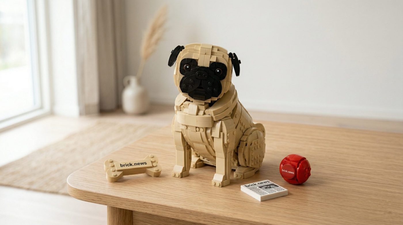 LEGO® Pug Takes a Sit on Ideas Platform - This Chunky Canine Needs Your Support!