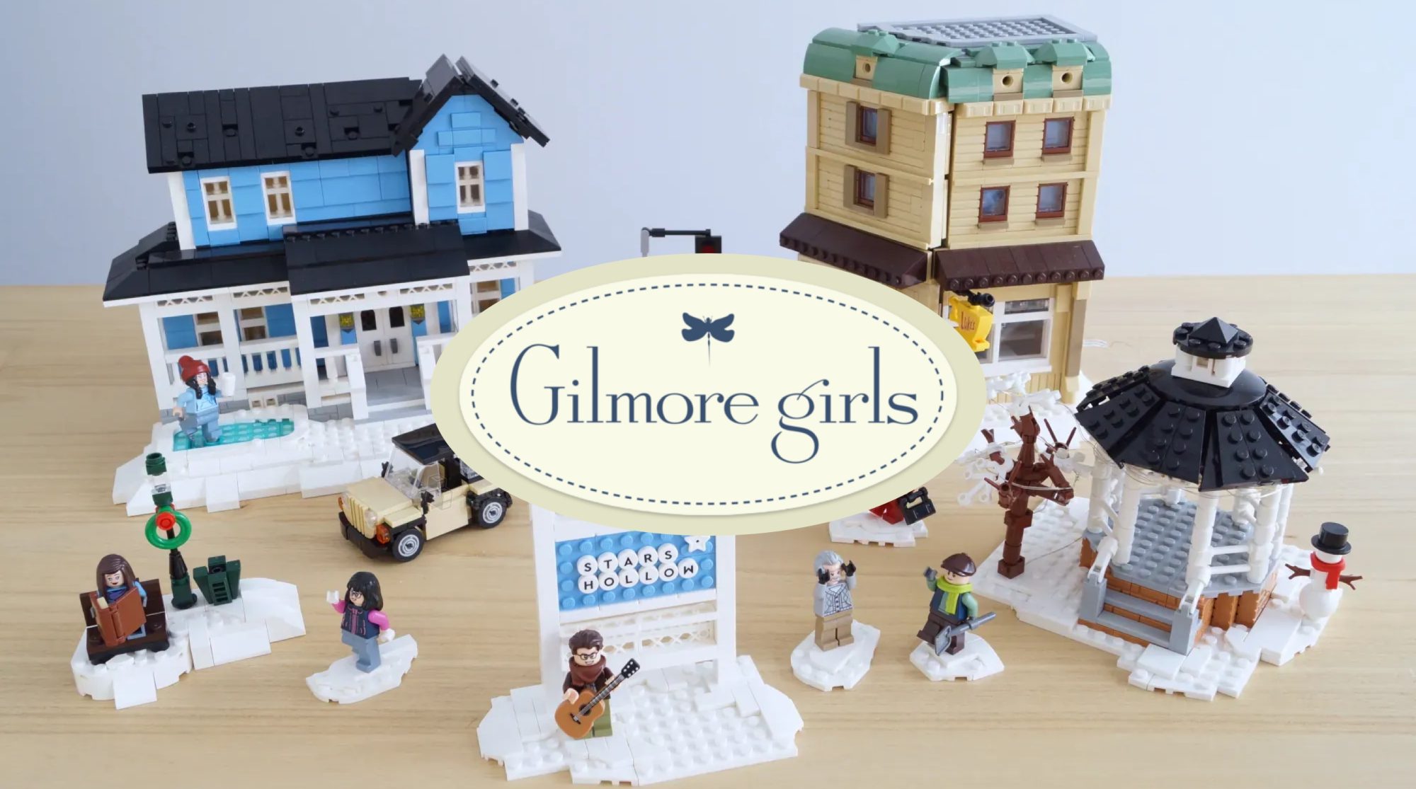 Gilmore Girls Lands on LEGO® Ideas - Stars Hollow Complete With Luke's Diner and That Monkey Lamp