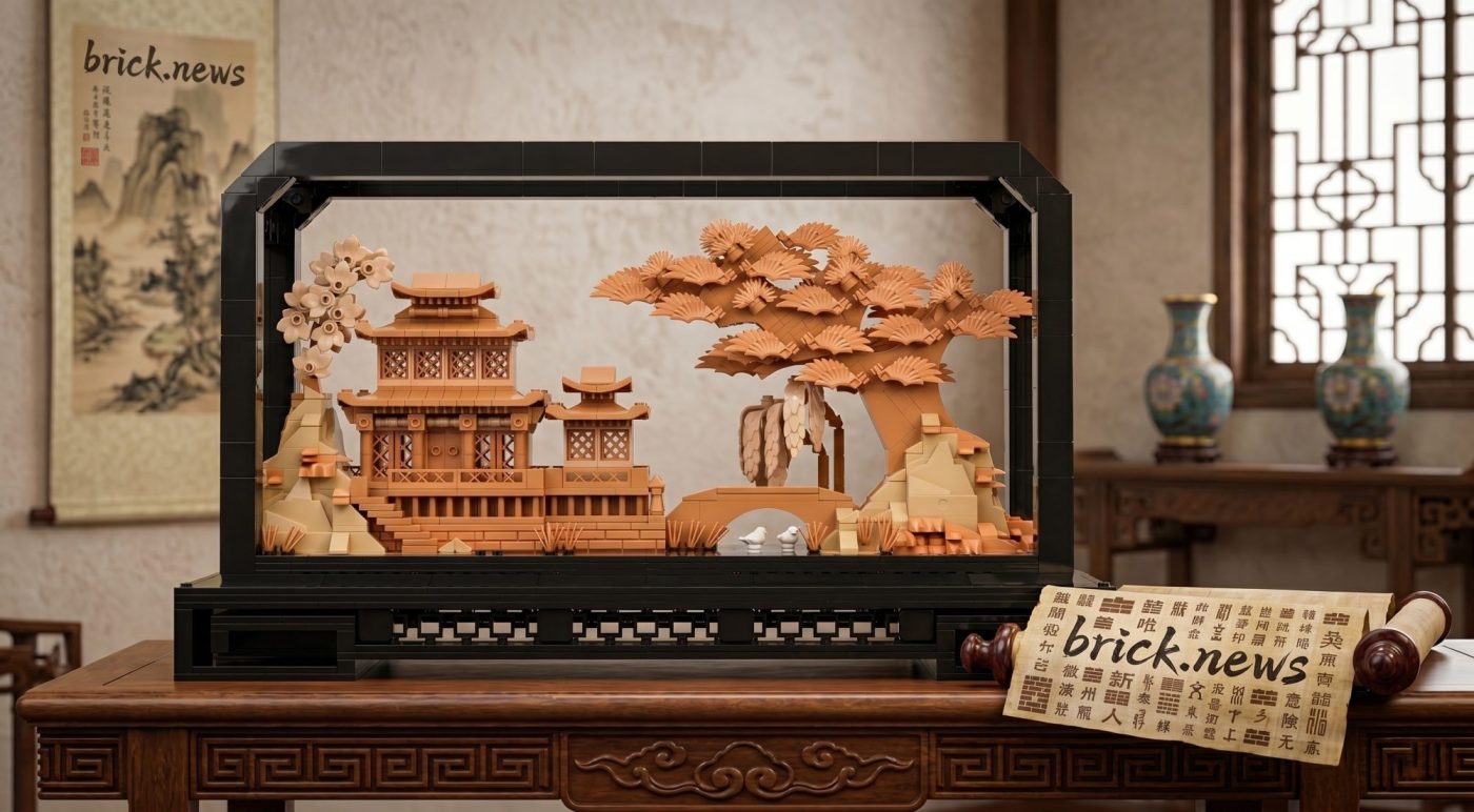 Chinese Cork Carving Art Hits 10,000 Supporters - A Miniature Masterpiece in Warm LEGO® Tones