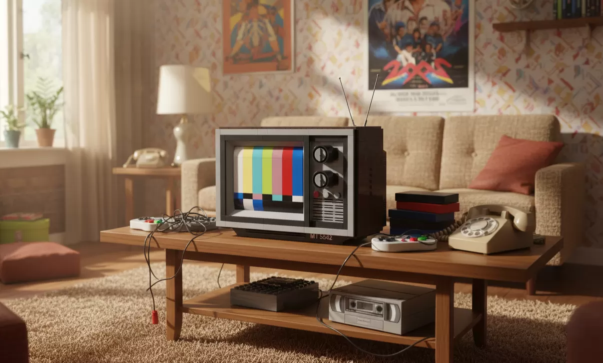 LEGO® CRT TV: a nostalgia da televisão dos anos 70 em tijolos