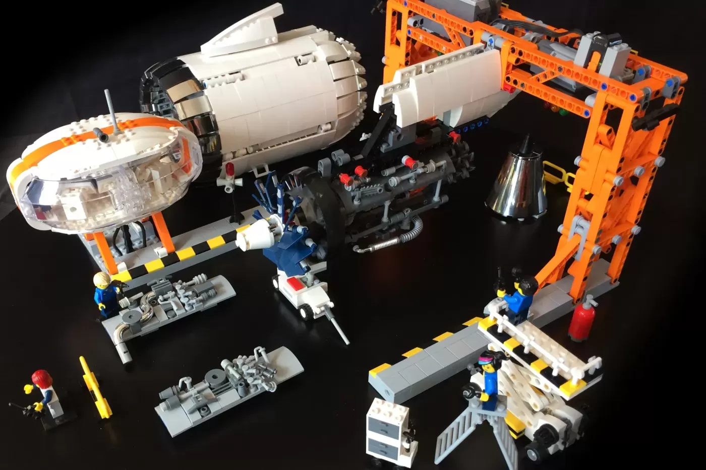 Aircraft Engine Workshop Reaches 10K on LEGO® Ideas with Working Turbofan at Minifigure Scale — aircraft engine workshop r…