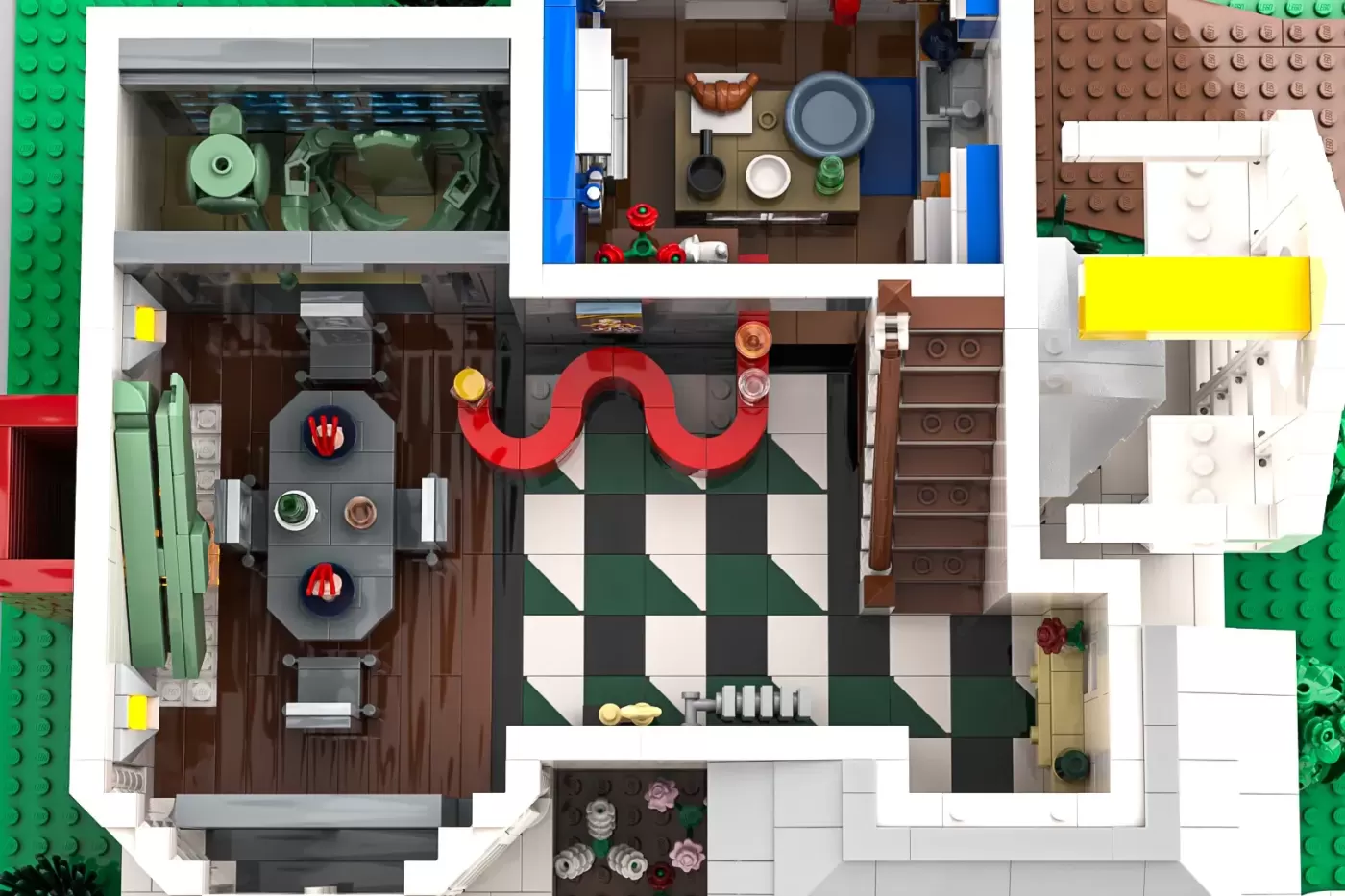 Beetlejuice LEGO Ideas interior play features