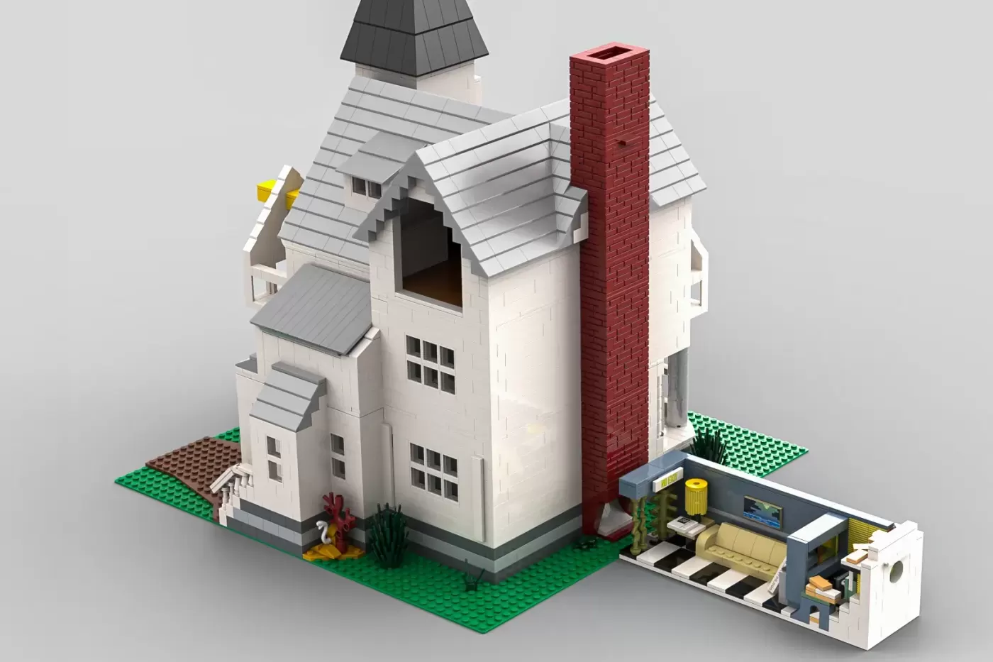 Beetlejuice LEGO Ideas modular house detail