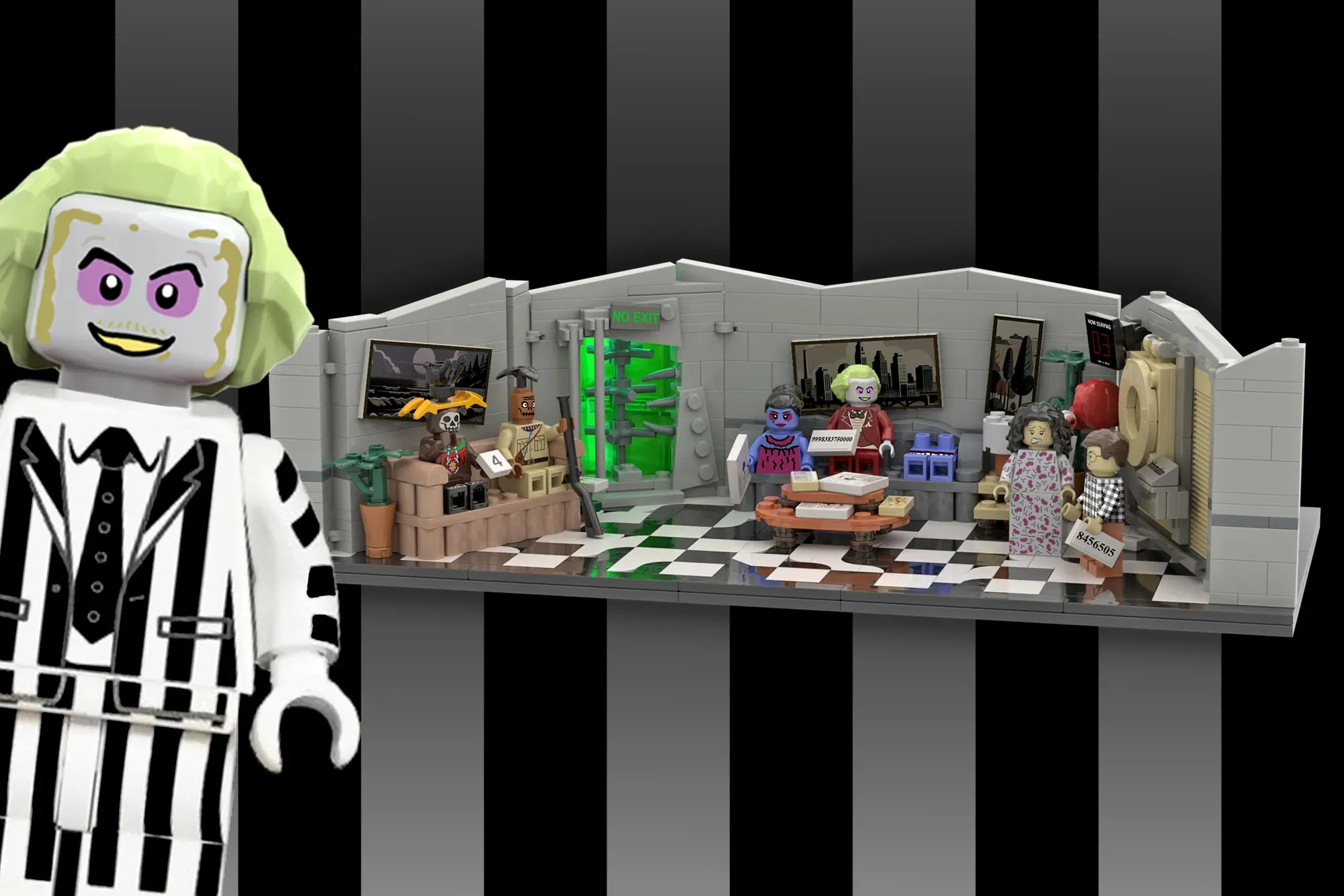 Beetlejuice Waiting Room Hits LEGO® Ideas - Take a Number in the Afterlife