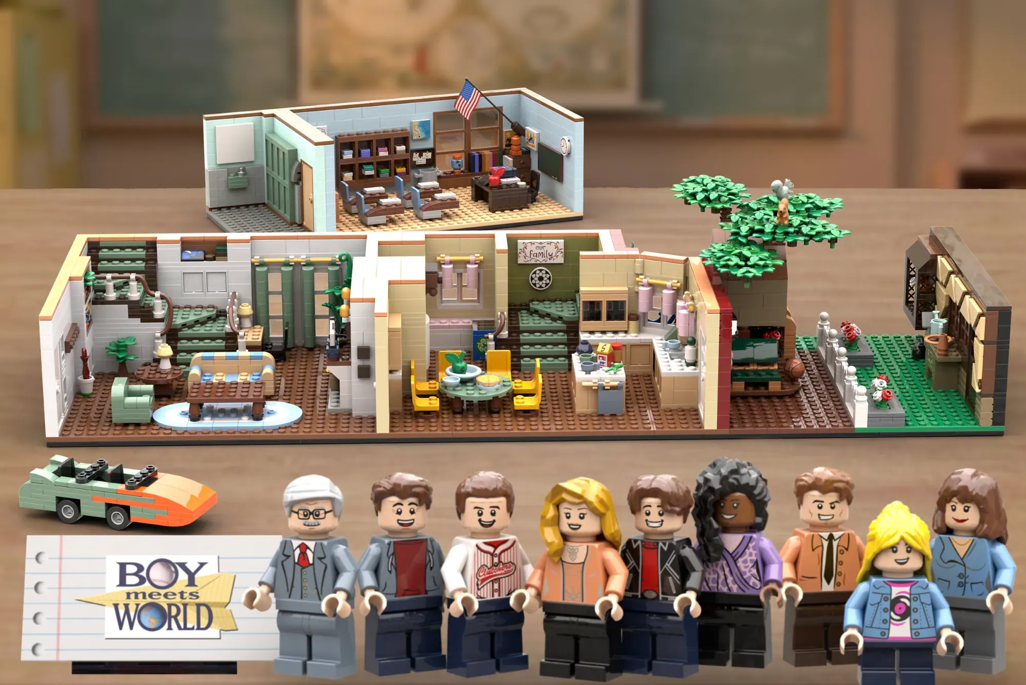 Boy Meets World Hits LEGO® Ideas - a 2,538-Piece Tribute With a Feeny Call Fence