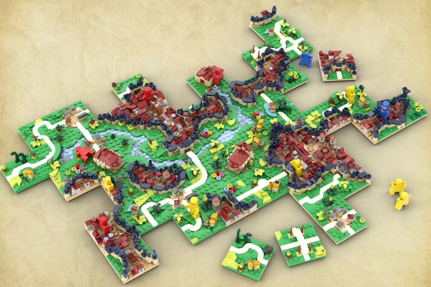 Carcassonne LEGO® Ideas - Medieval Tile Game Meets Brick-Built Brilliance — carcassonne legor ideas medieval tile game mee…