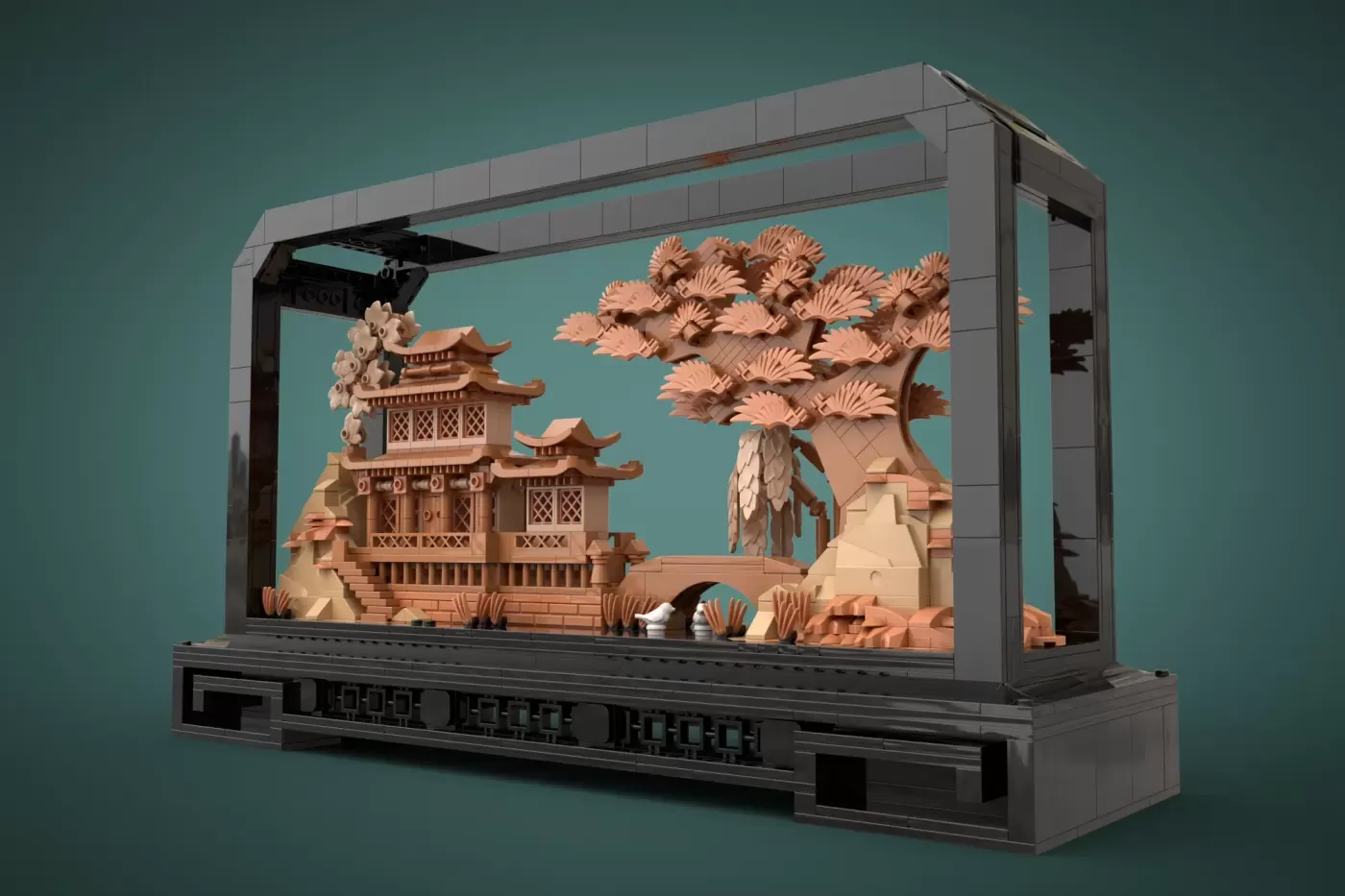 Chinese Cork Carving Art Hits 10,000 Supporters - A Miniature Masterpiece in Warm LEGO® Tones (10000) — chinese cork carvi…