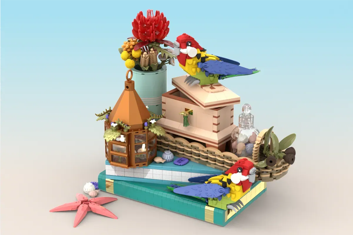 Coastal Keepsake Box Display - A Stunning Australian Beach Paradise for Your Desk