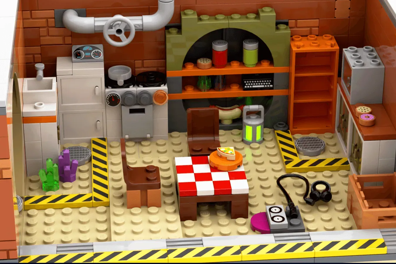 Cowabunga! LEGO® Ideas Teenage Mutant Ninja Turtles 1987 Set Reaches 10K Support ,  build progress