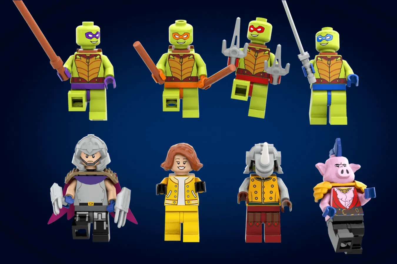 Cowabunga! LEGO® Ideas Teenage Mutant Ninja Turtles 1987 Set Reaches 10K Support ,  side view