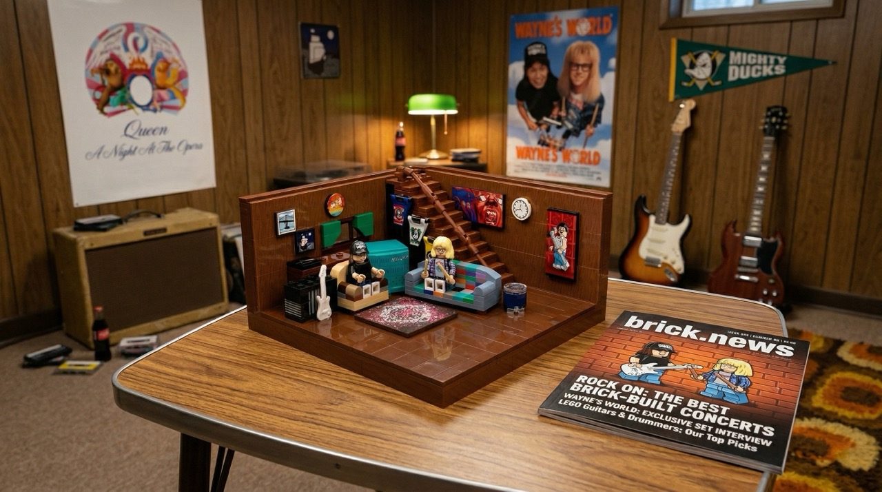 LEGO® Ideas Wayne's World Basement Studio Set Brings '90s Nostalgia to Life