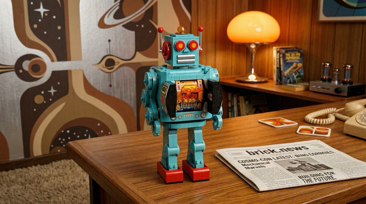LEGO® Ideas Retro Tin Toy Robot Brings 1950s Sci-Fi Dreams to Life