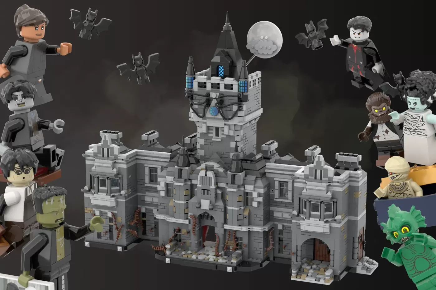 Frankenstein Manor: os Universal Monsters em LEGO® como merecem