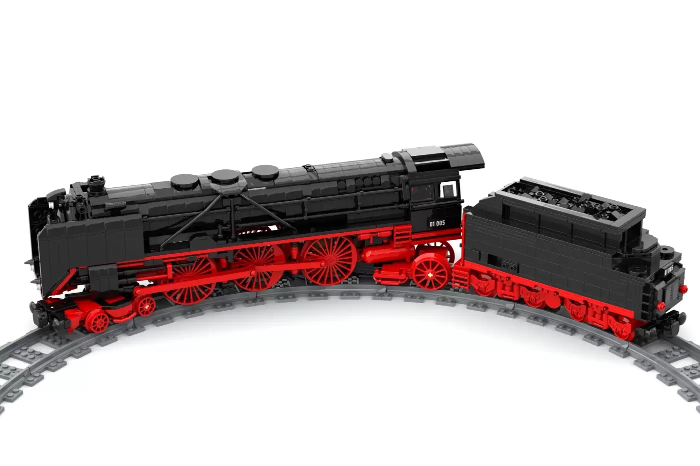 German Steam Train BR01 Series Celebrates 100 Years with LEGO® Ideas Turntable Model — close-up
