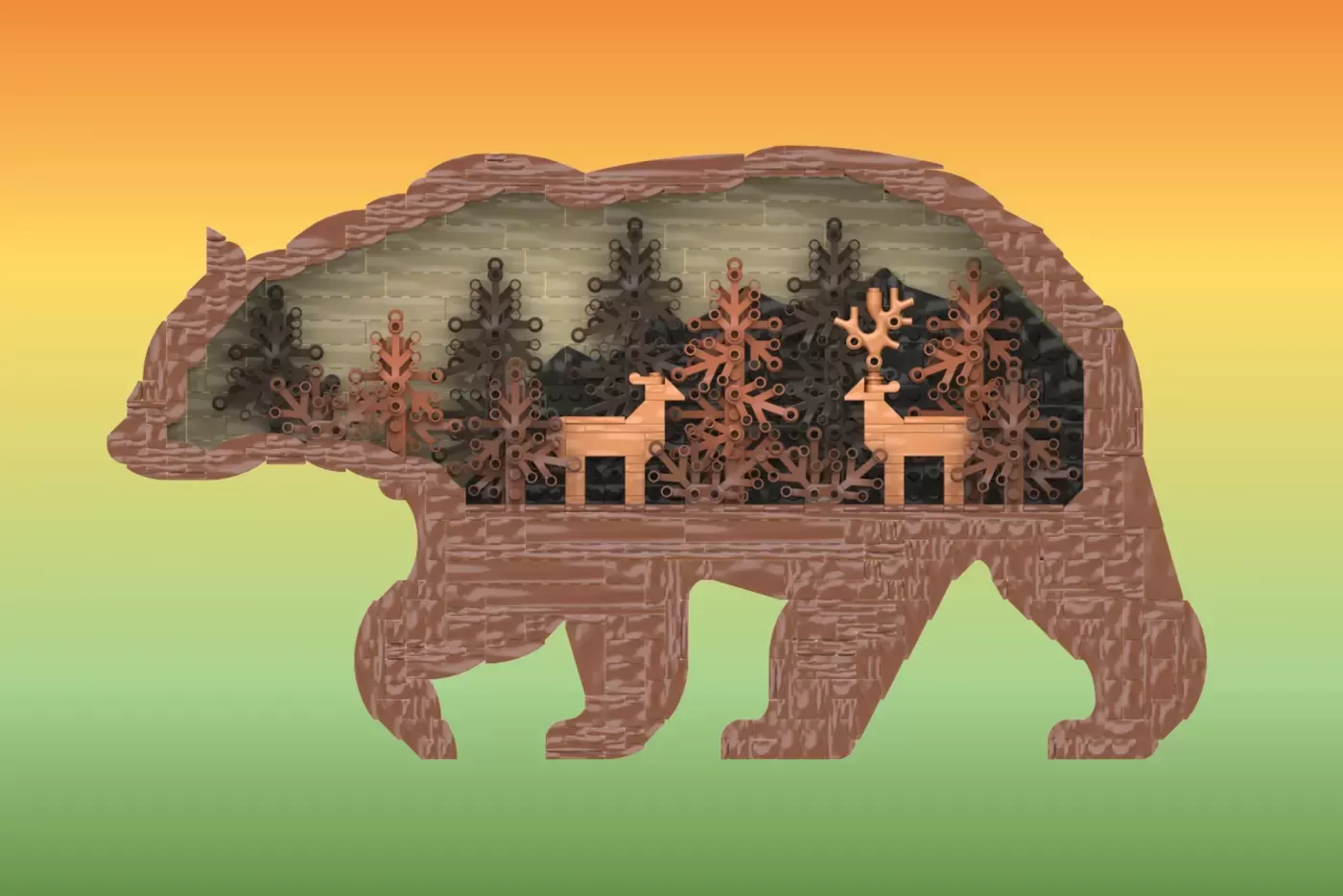 LEGO® Ideas Bear Statue Project Reaches 10K Supporters - Nature Meets Bricks ,  brick.news
