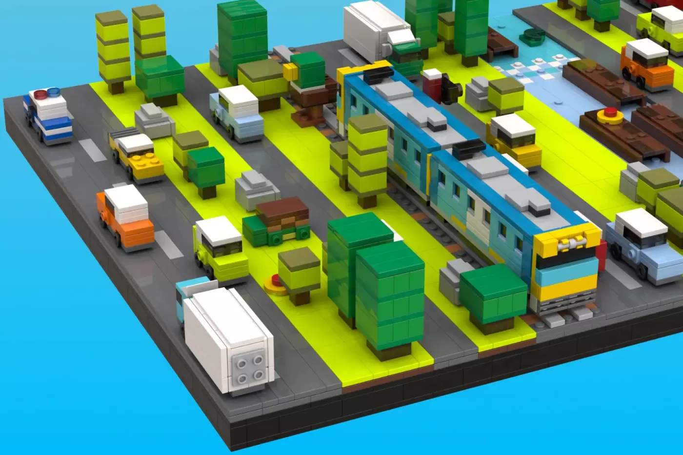 LEGO® Ideas Crossy Road Project Brings Pixel Perfect Gaming to Bricks ,  contents