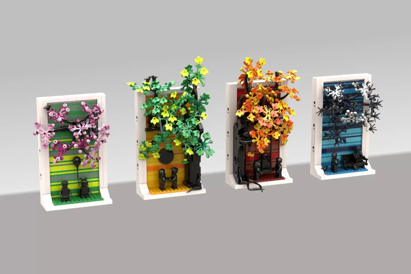 LEGO® Ideas Four Seasons of Life Reaches 10K Supporters with Beautiful Wall Art Design — brick.news