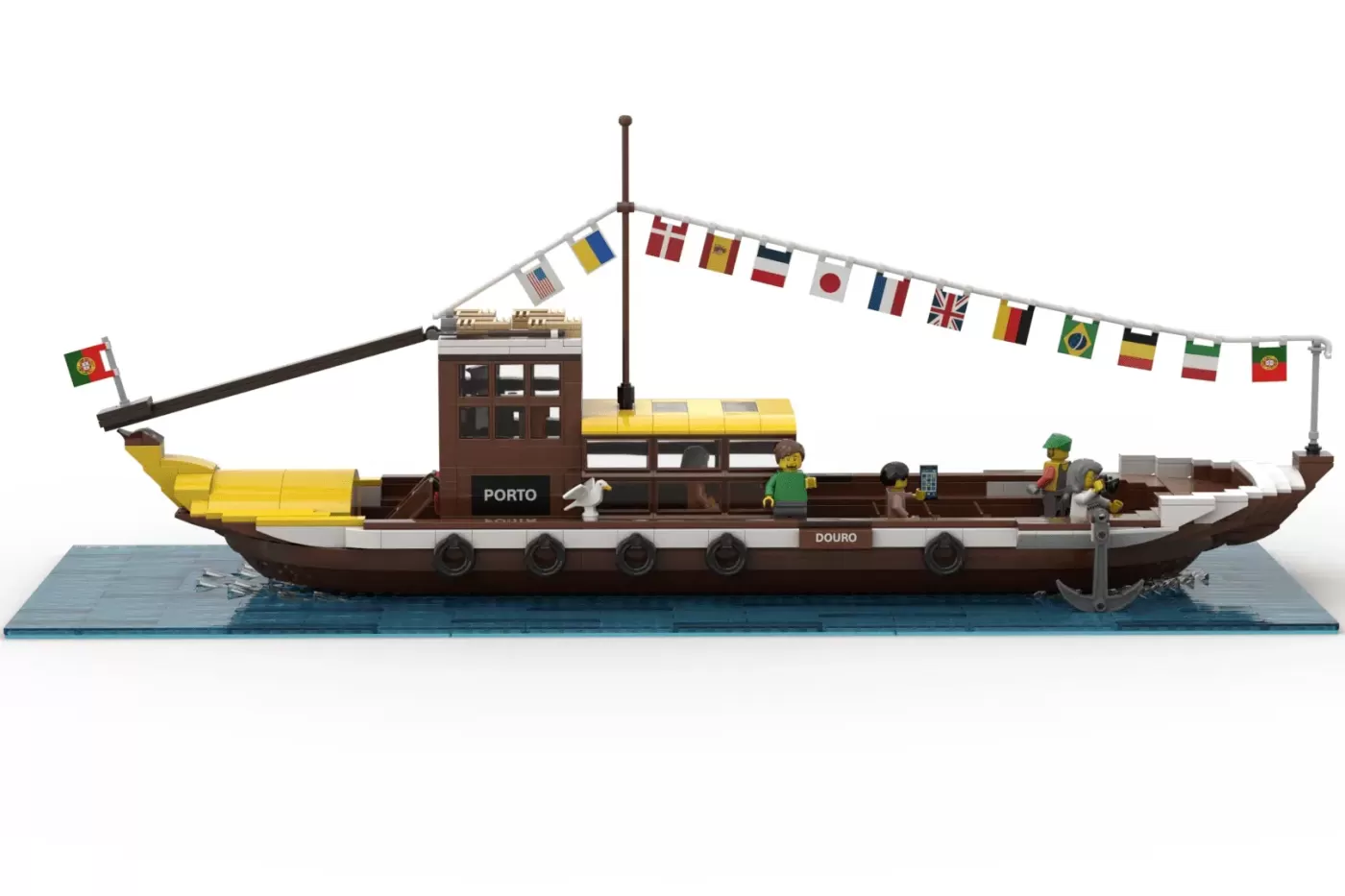 LEGO® Ideas Rabelo Boat Brings Portuguese Maritime Heritage to Life — contents