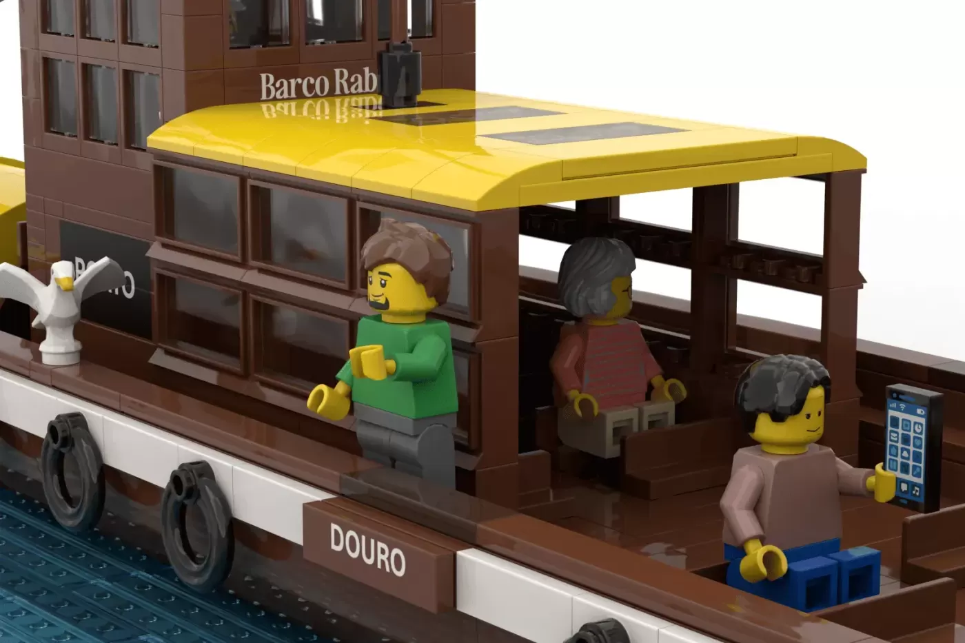 LEGO® Ideas Rabelo Boat Brings Portuguese Maritime Heritage to Life — side view
