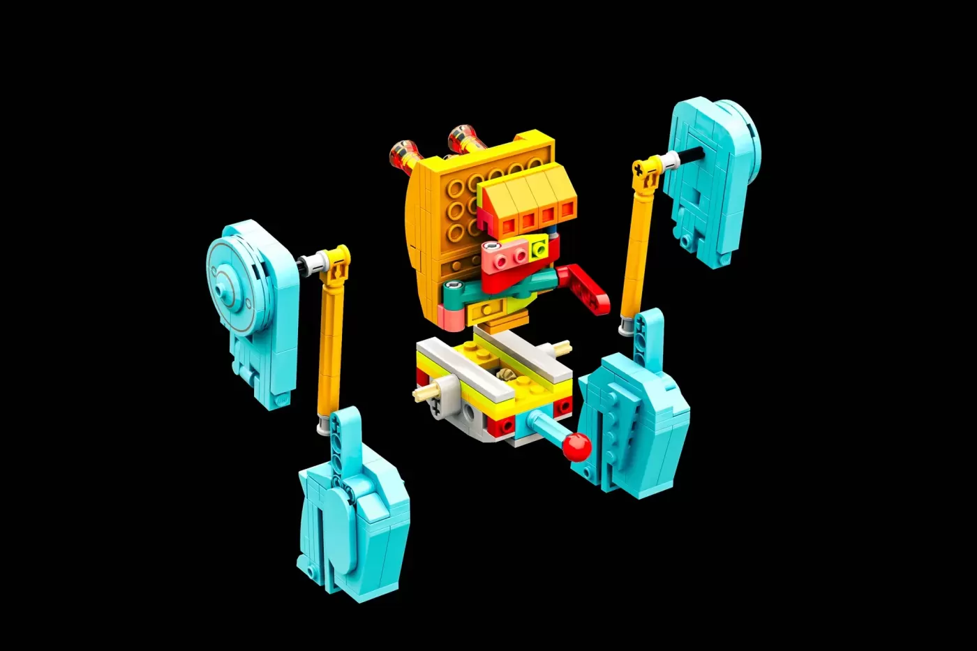LEGO® Ideas Retro Tin Toy Robot Brings 1950s Sci-Fi Dreams to Life ,  side view