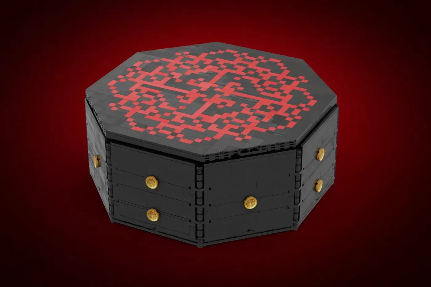 Chinese Miracle Box em LEGO® Ideas - a caixa mágica de Miraculous com gavetas que abrem a sério
