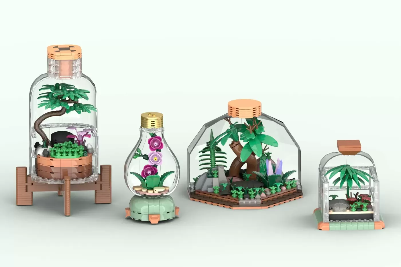 LEGO® Ideas Terrarium Collection Reaches 10,000 Supporters with Four Mini Ecosystems (10000) — legor ideas terrarium colle…