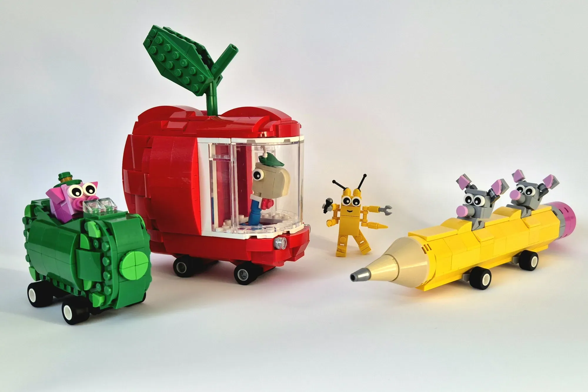 Lowly Worm Drives an Apple Car Into LEGO® Ideas - Busy Town Comes to Life