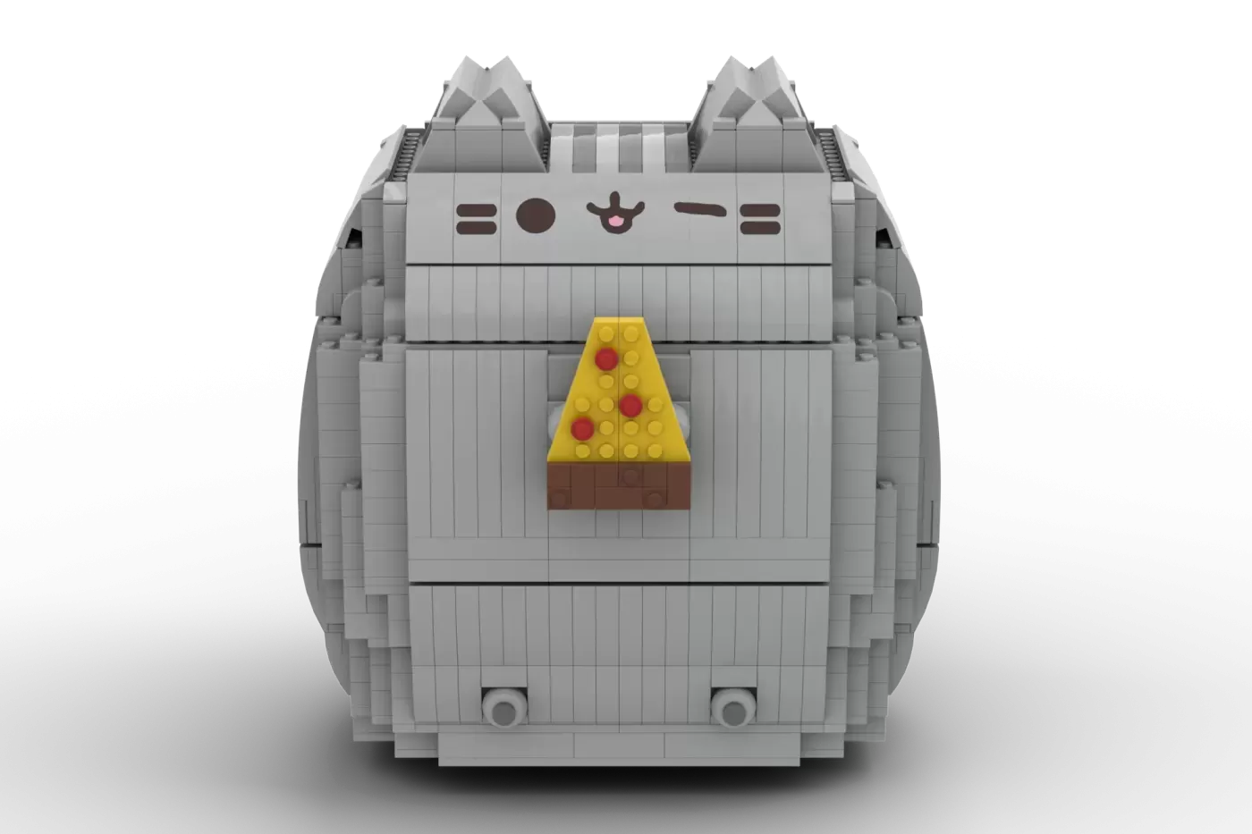 Pusheen With Pizza LEGO® Ideas Set Reaches 10,000 Supporters and Heads to Review (10000) , detail view