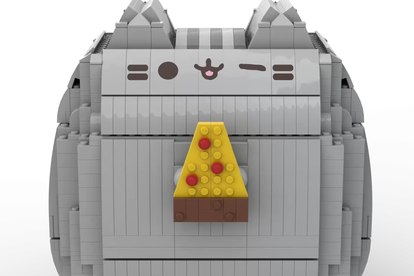Pusheen With Pizza LEGO® Ideas Set Reaches 10,000 Supporters and Heads to Review (10000) , build progress