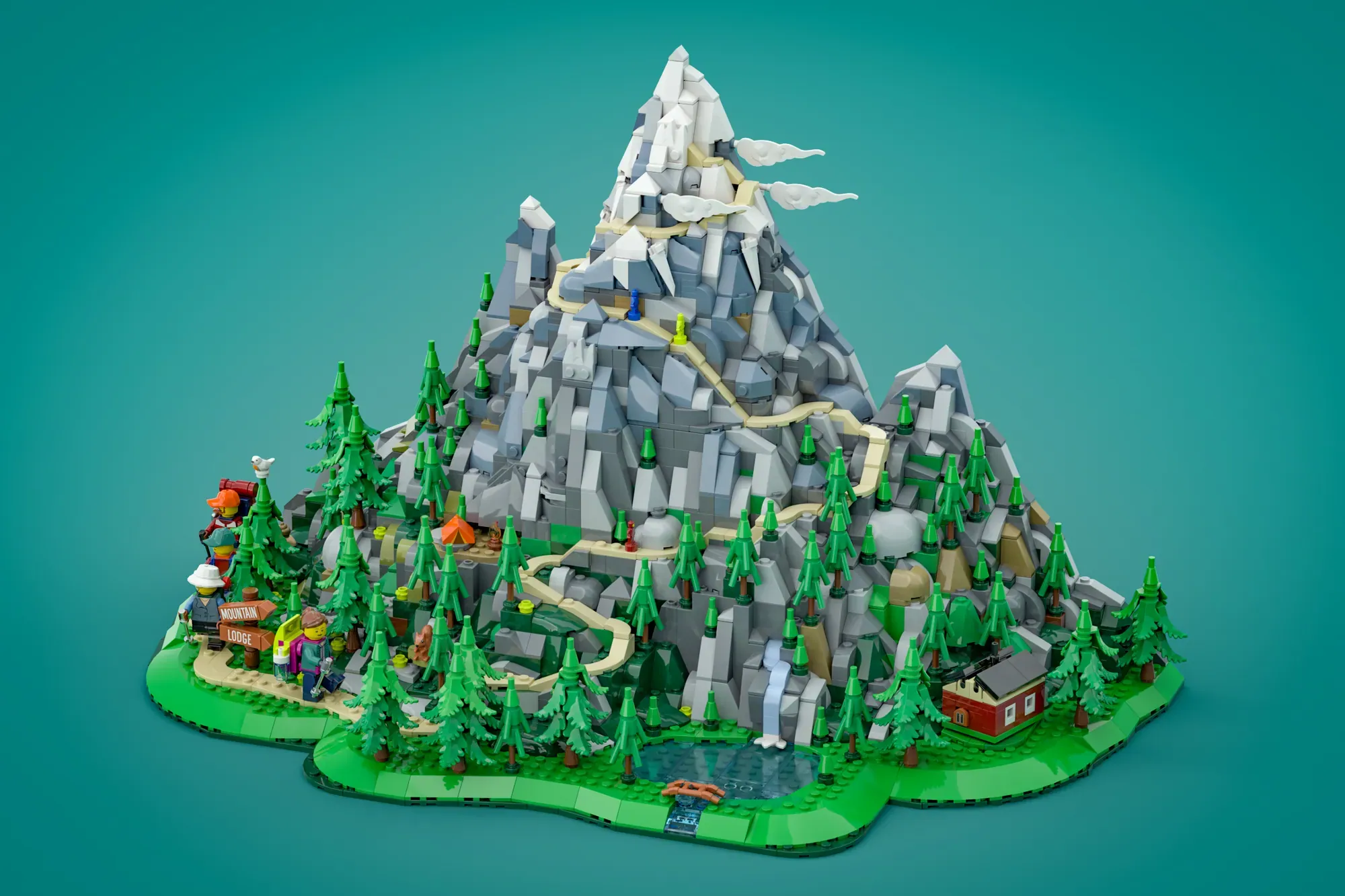 Terauma's Mountain Hiking Fools Your Eyes With Sand-Blue Bricks and Forced Perspective