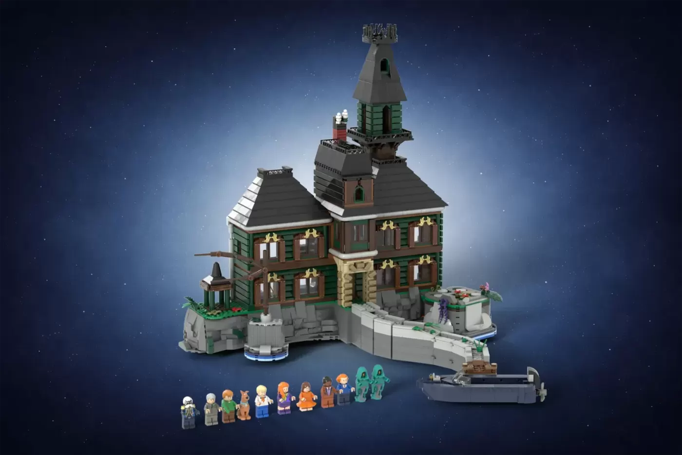 A Night of Fright Is No Delight! em LEGO® Ideas - a mansão assombrada do Scooby Doo com 3333 peças