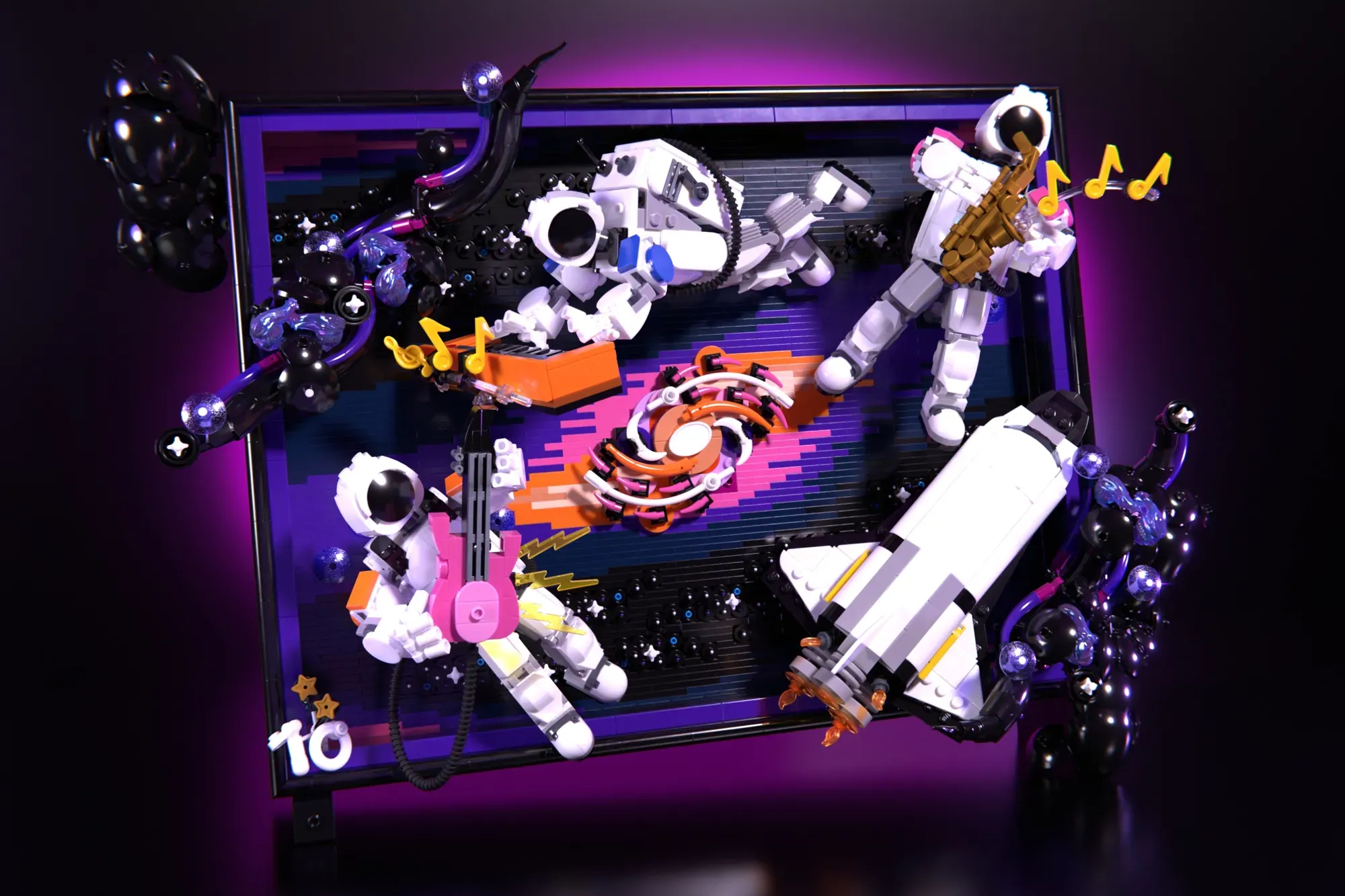 This LEGO® Ideas Party Palace Throws the Ultimate Bash in Outer Space