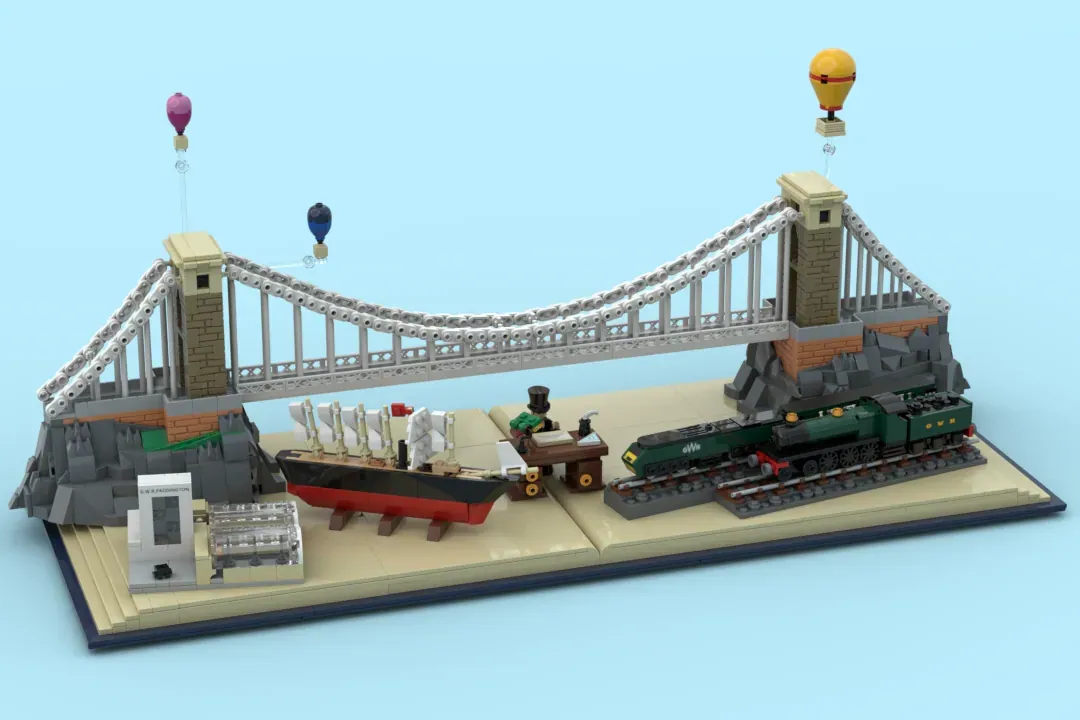This LEGO® Ideas Tribute to Brunel Packs Four Victorian Marvels Onto One Open Book