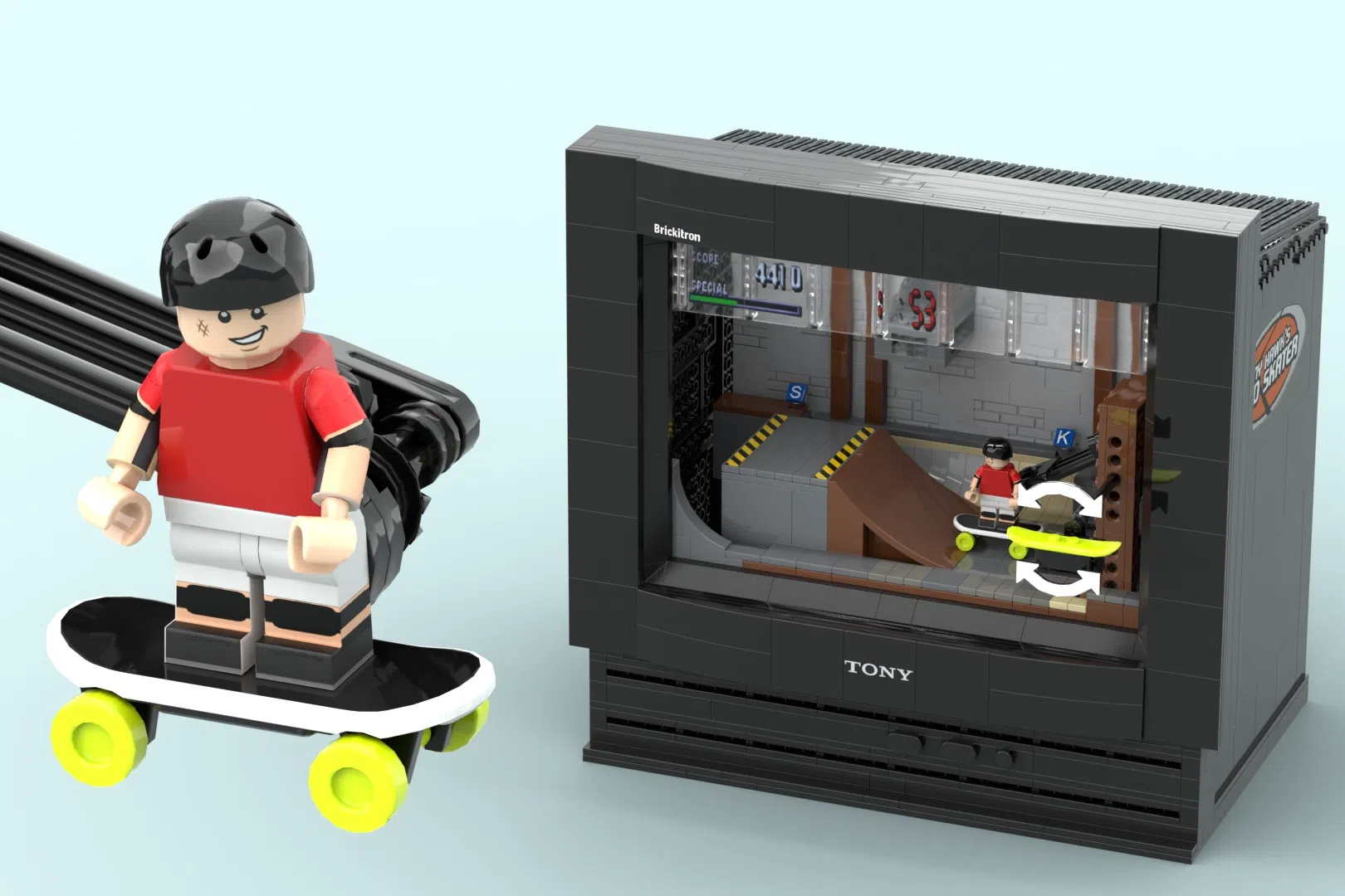 Tony Hawk's Pro Skater - From Screen to Brick in This Playable LEGO® Masterpiece